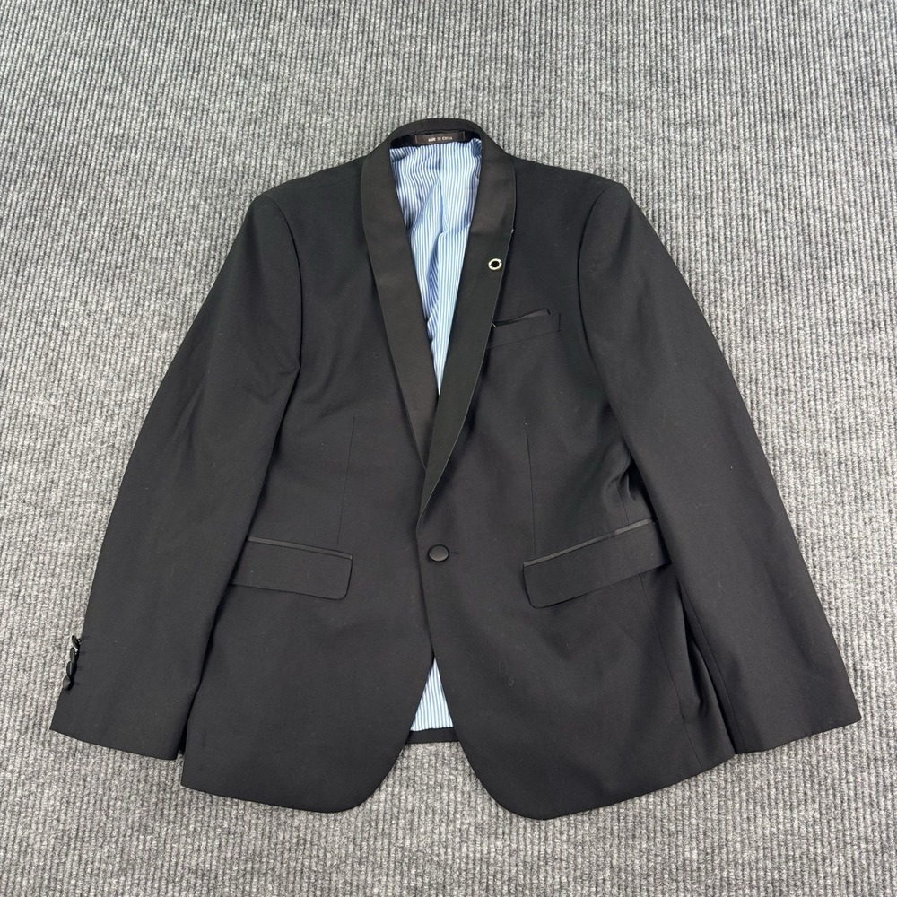 Vitarelli Italy Tuxedo Jacket Men 42S Black Shawl Collar Formal Prom Wedding
